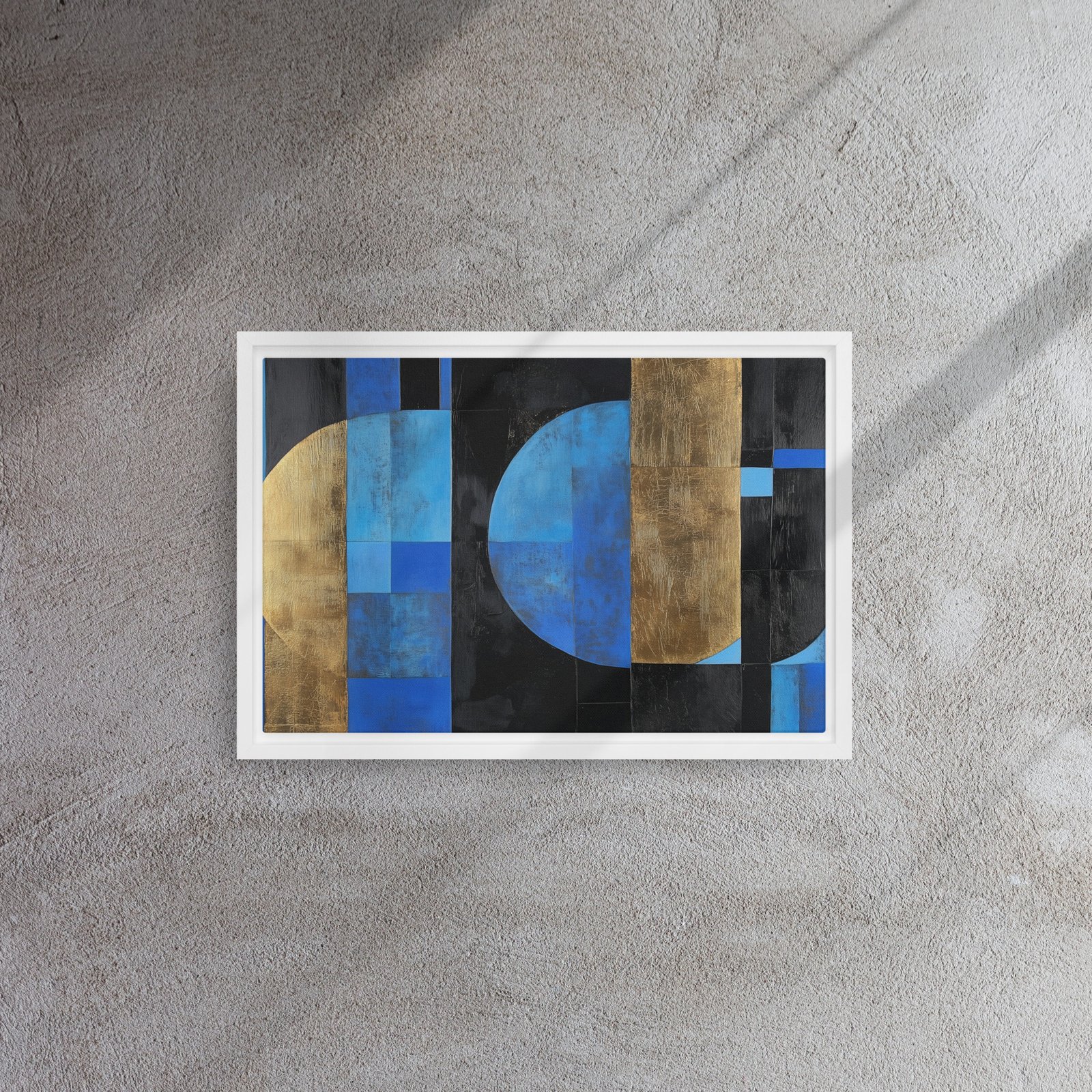 Blue Gold Noir Geometric Art - Image 11
