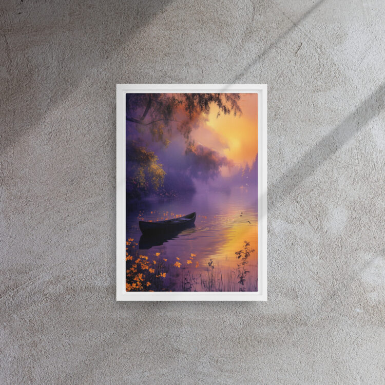 Twilight Blossom Rowboat Canvas - Image 11