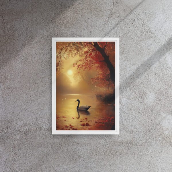 Golden Autumn Swan Canvas - Image 11