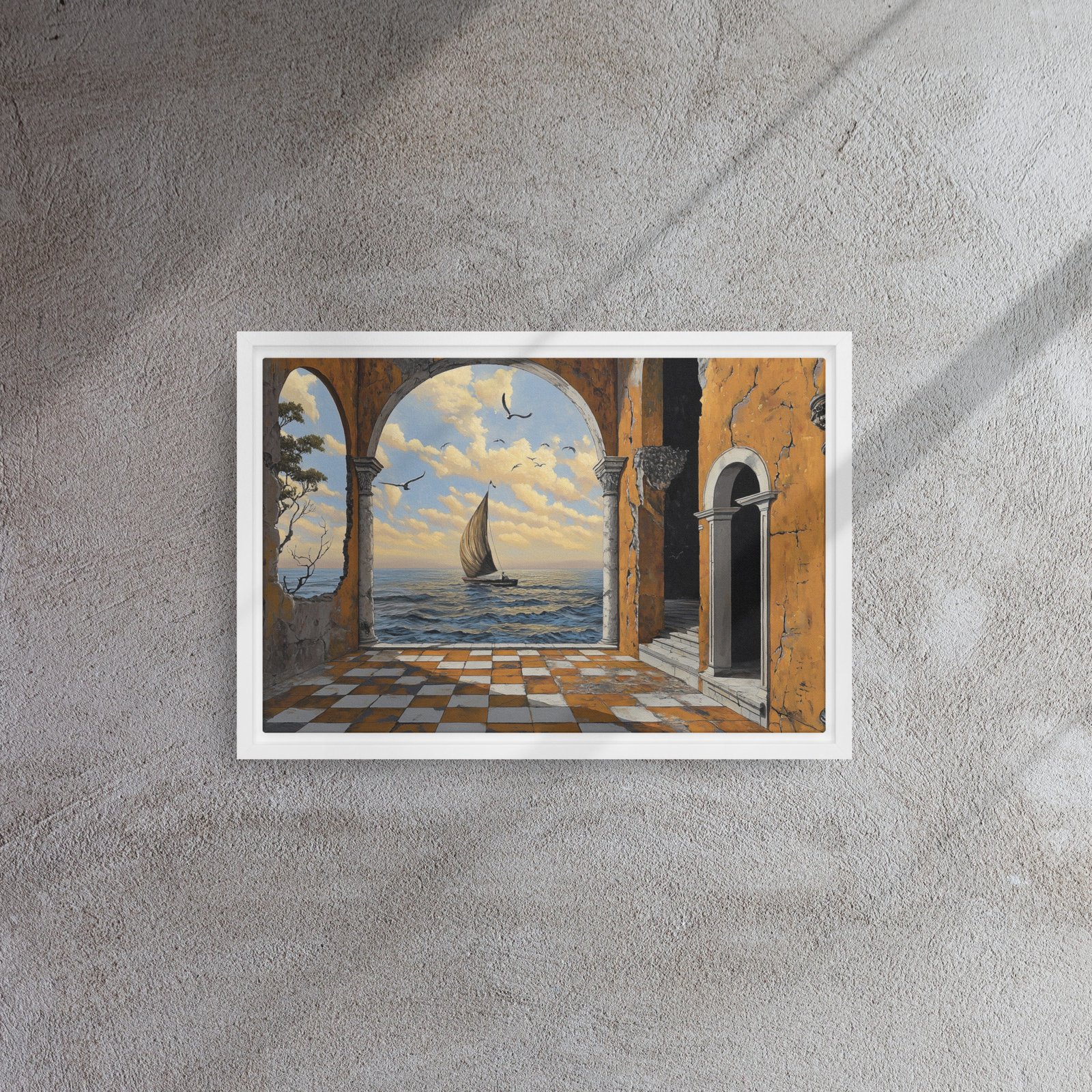 Framed canvas in white 12x18 front 689d9a02061fd.jpg