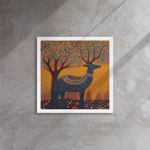 Indigo Mosaic Stag Art - Image 6