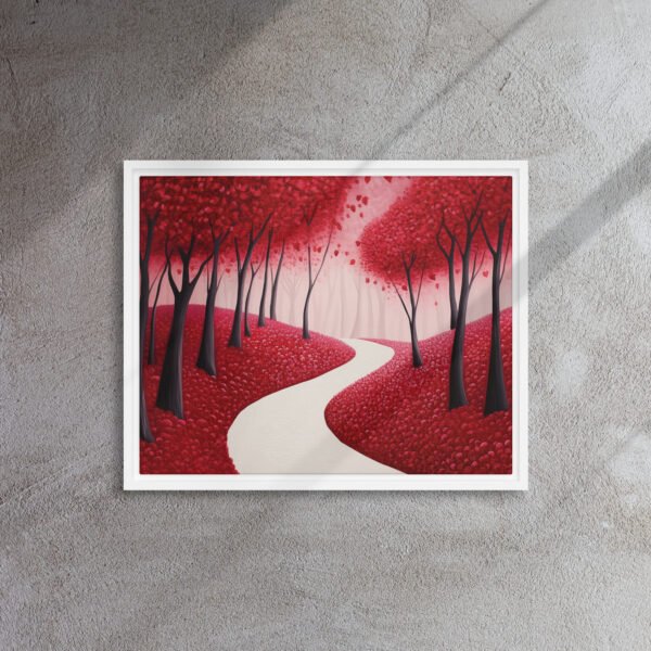 Crimson Forest Path Canvas - Image 12