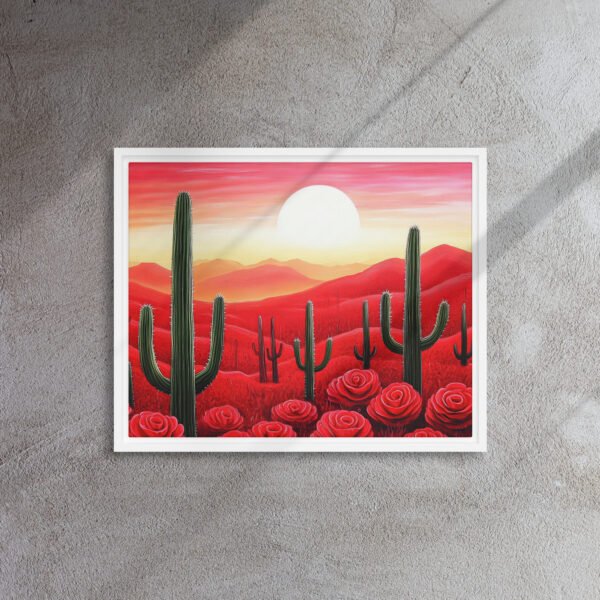 Crimson Desert Bloom Canvas - Image 12
