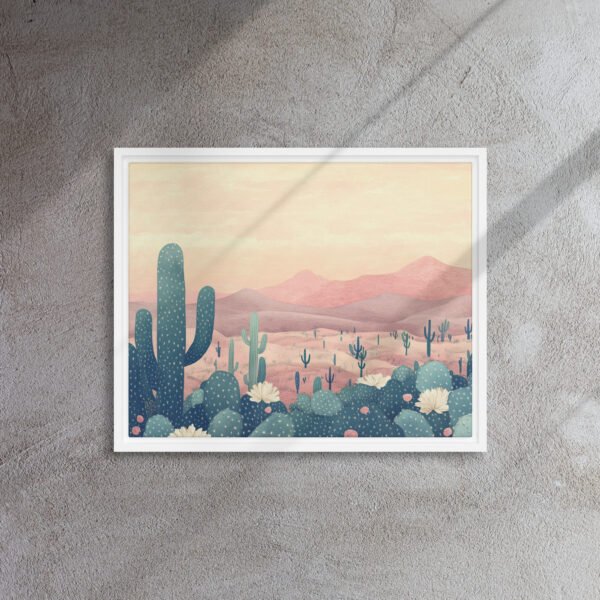 Blush Desert Cactus Canvas - Image 12