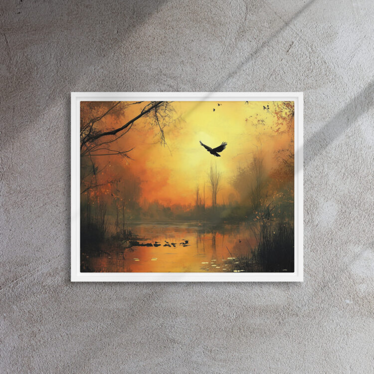 Autumn Dawn Lake Art - Image 12