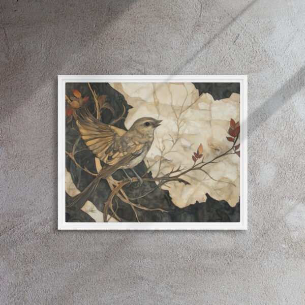 Sepia Songbird Branch Art - Image 12