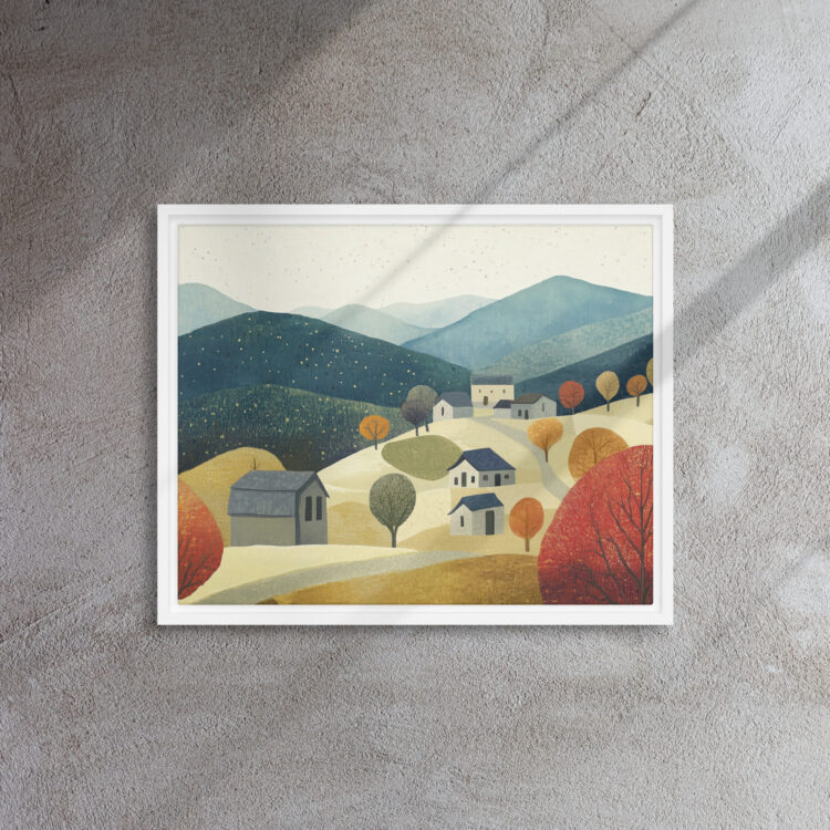 Autumn Hillside Village Serenity - Image 12