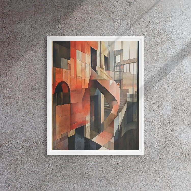Sunlit Cubist Atrium Canvas - Image 12