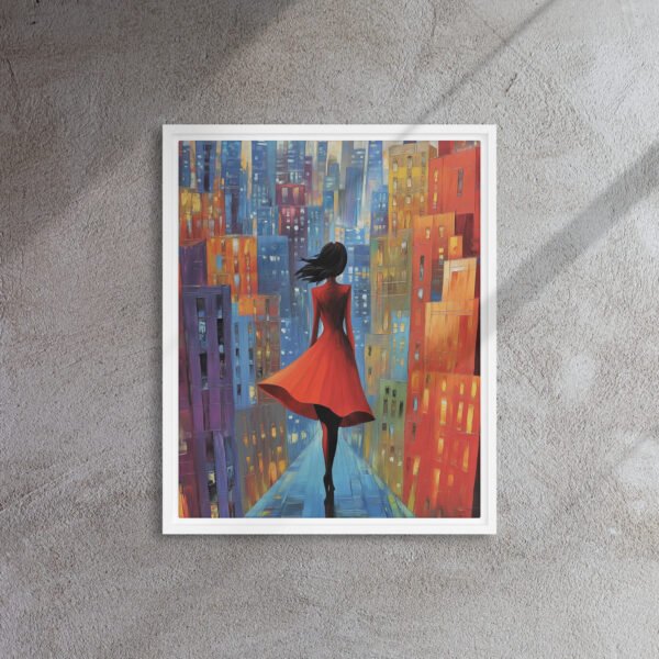 Scarlet Stroll Cityscape Canvas - Image 12