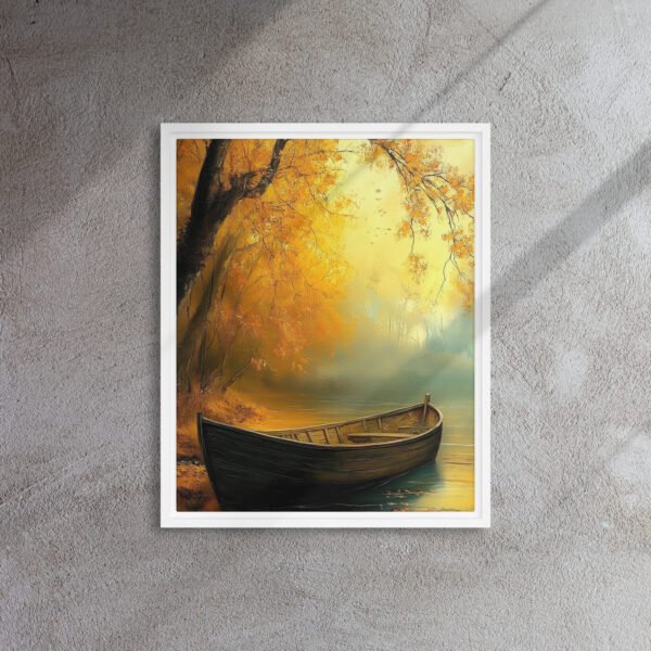 Golden Autumn Rowboat Art - Image 12