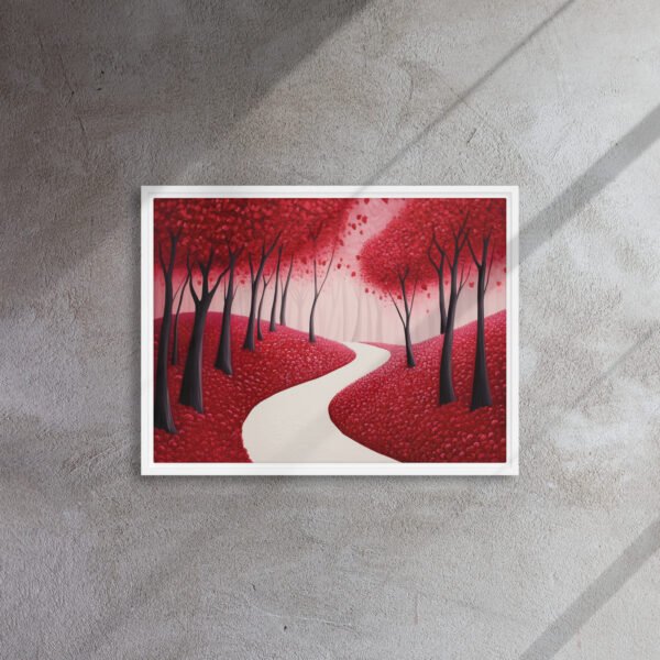 Crimson Forest Path Canvas - Image 13