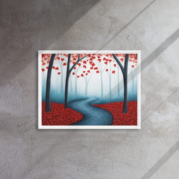 Red Autumn Forest Path - Image 13