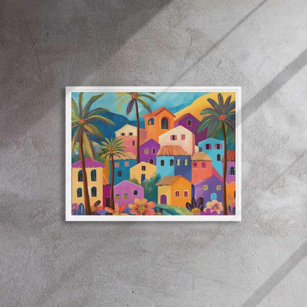 Neon Skyline Night Canvas - Image 13