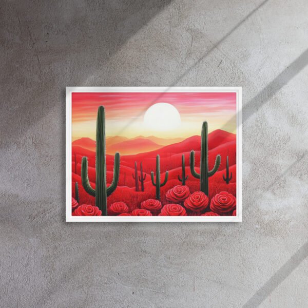 Crimson Desert Bloom Canvas - Image 13