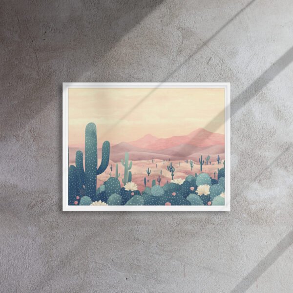 Blush Desert Cactus Canvas - Image 13