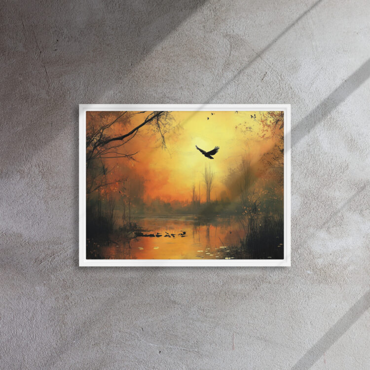 Autumn Dawn Lake Art - Image 13