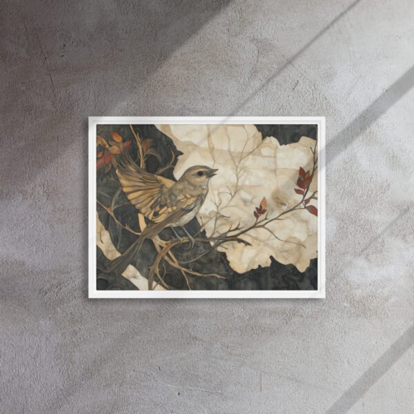 Sepia Songbird Branch Art - Image 13