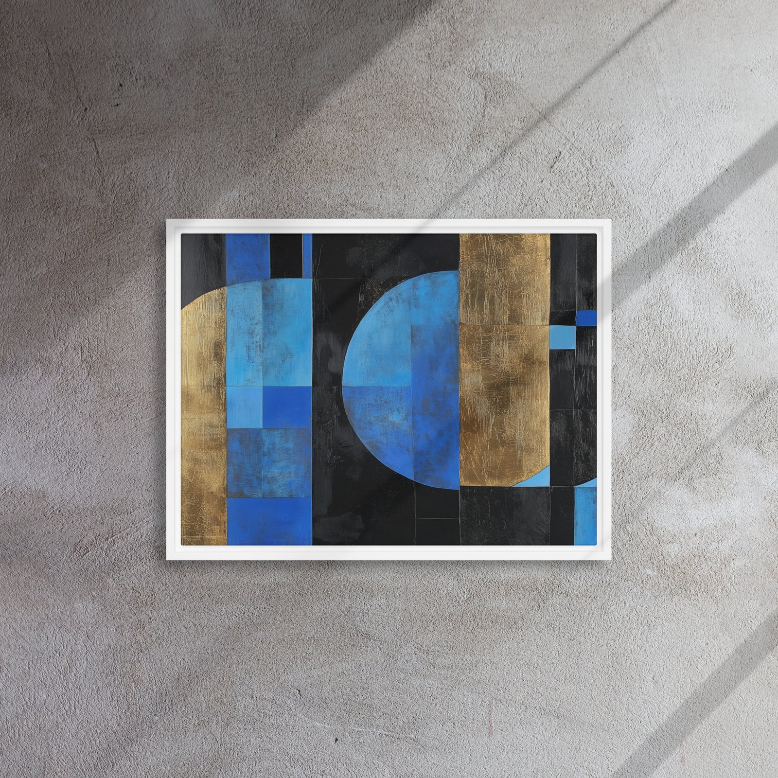 Blue Gold Noir Geometric Art - Image 13