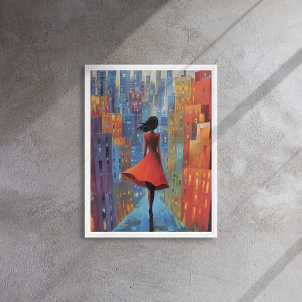 Scarlet Stroll Cityscape Canvas - Image 13