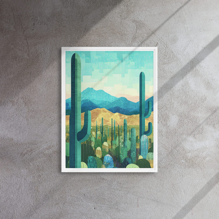 Azure Saguaro Desert Art - Image 13