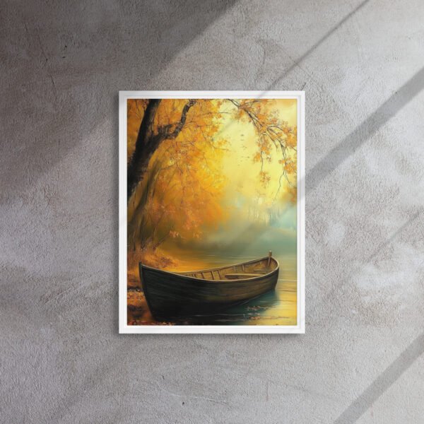 Golden Autumn Rowboat Art - Image 13