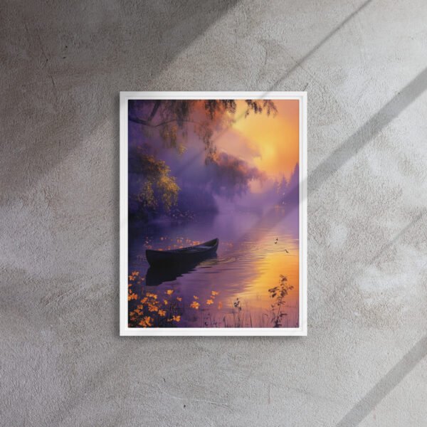 Twilight Blossom Rowboat Canvas - Image 13