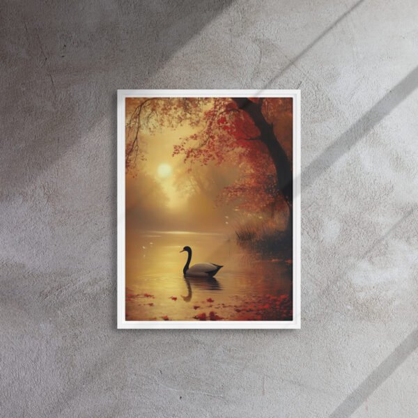 Golden Autumn Swan Canvas - Image 13