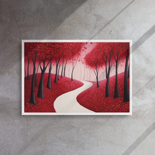 Crimson Forest Path Canvas - Image 14