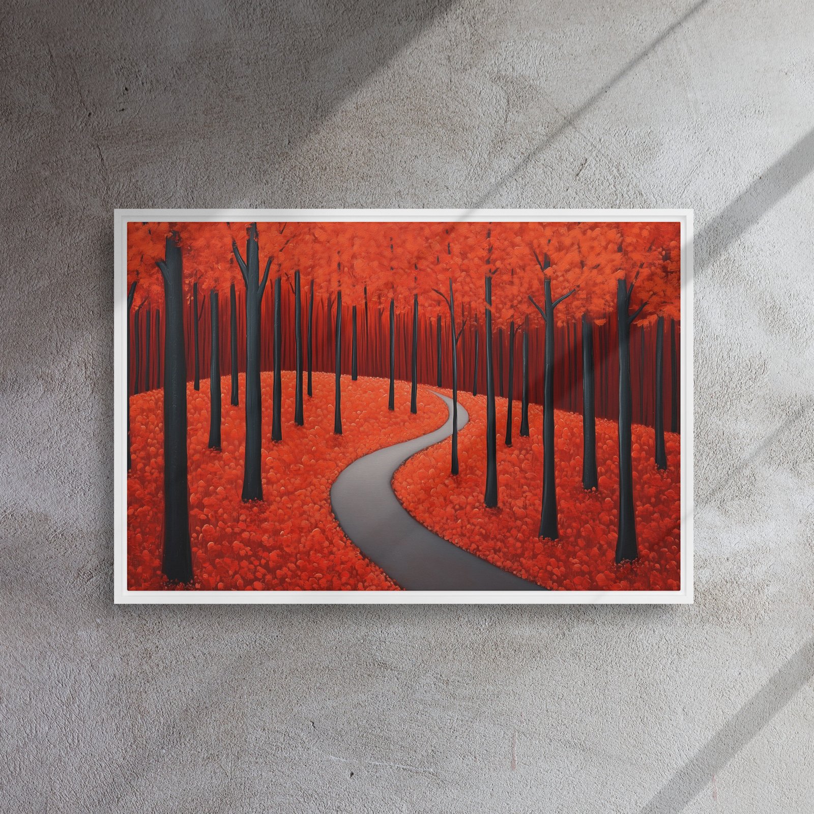 Scarlet Autumn Forest Path - Image 14