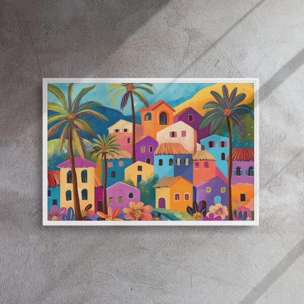 Neon Skyline Night Canvas - Image 14