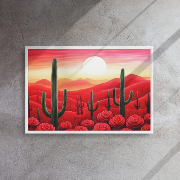 Crimson Desert Bloom Canvas - Image 14