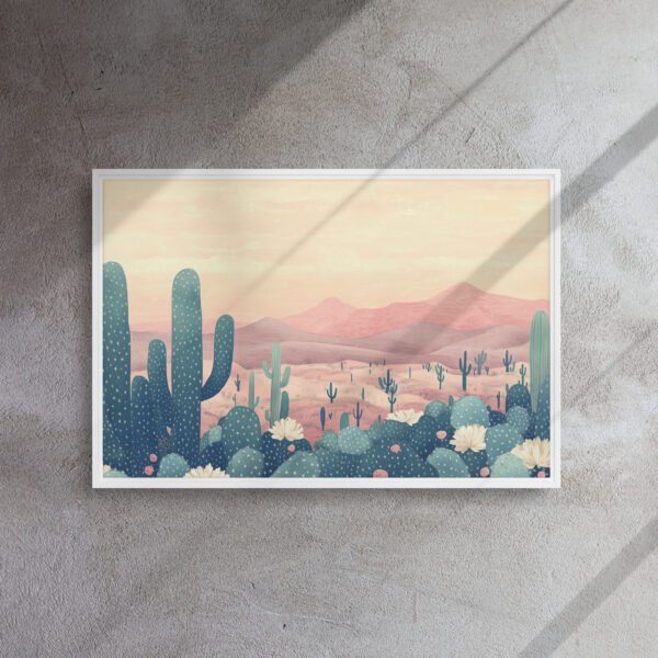 Blush Desert Cactus Canvas - Image 14