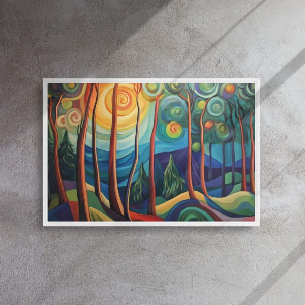 Whimsical Sunlit Forest Art - Image 14