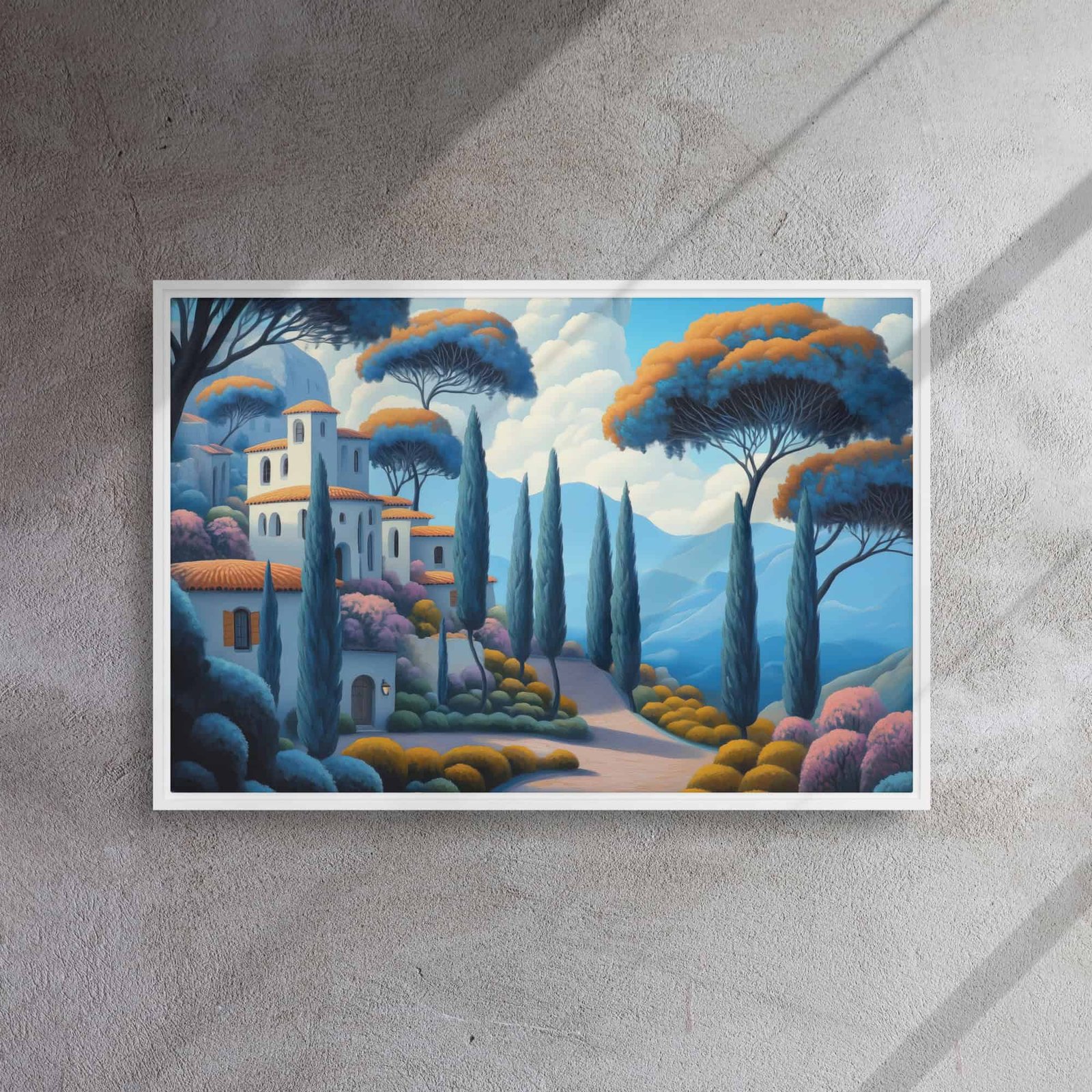 Mediterranean Hillside Village Art - Image 14