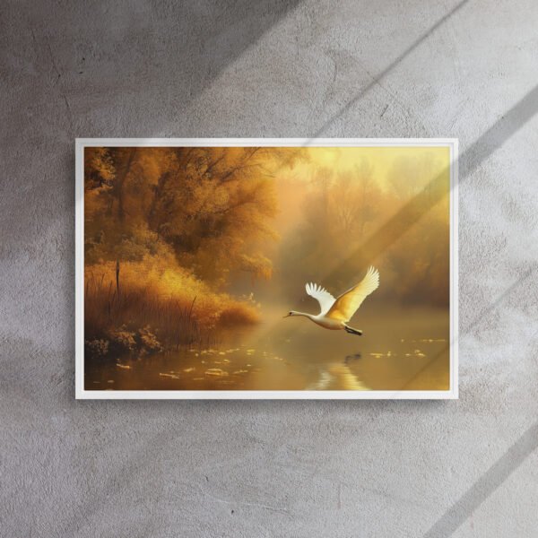Golden Swan Autumn Lake - Image 14