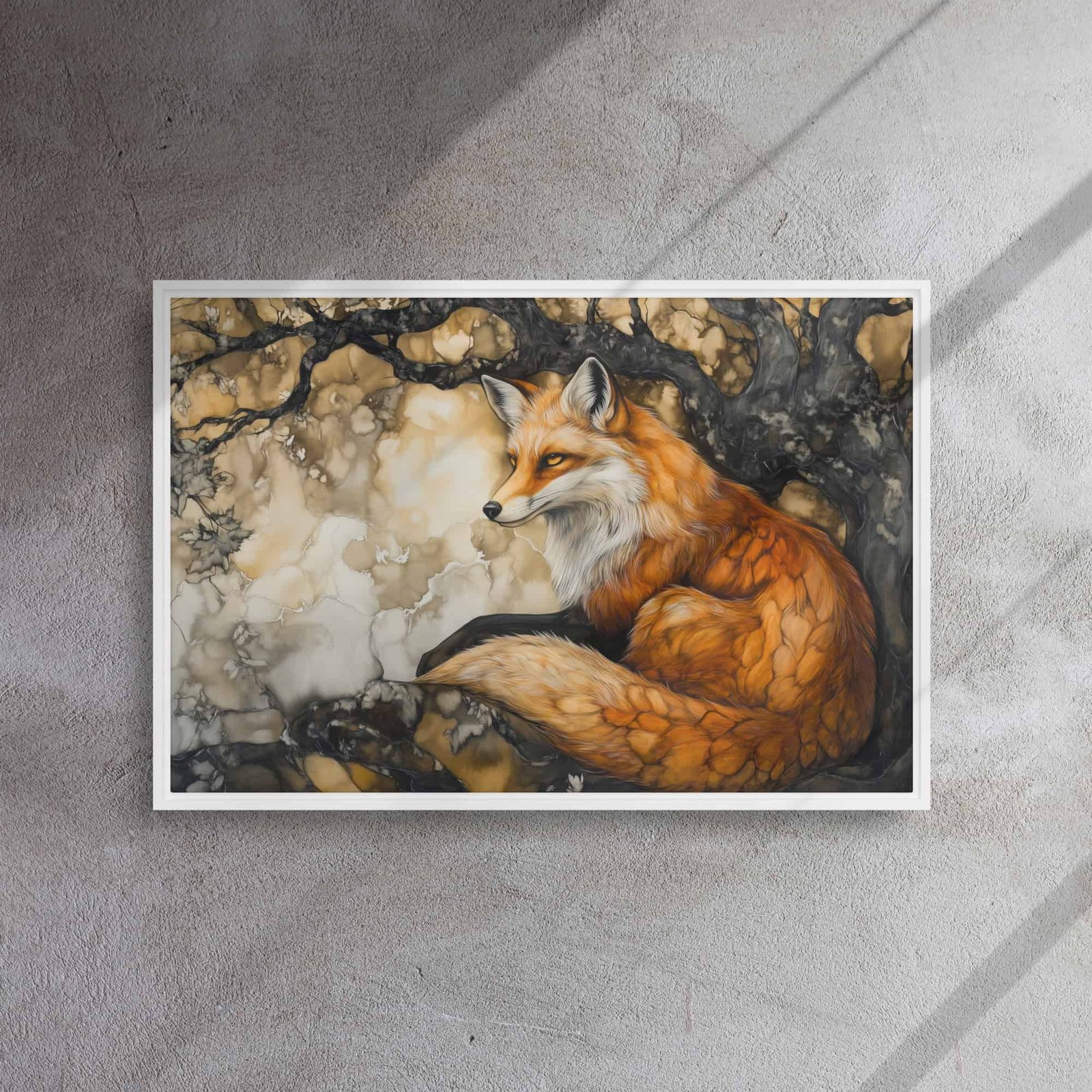 Amber Fox Woodland Canvas - Image 14