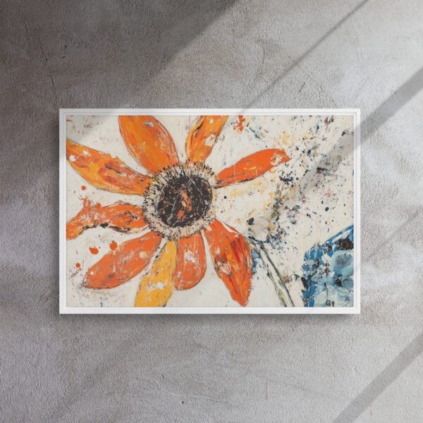 Tangerine Sunburst Flower Canvas - Image 14