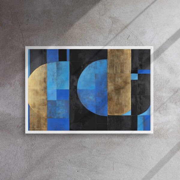 Blue Gold Noir Geometric Art - Image 14