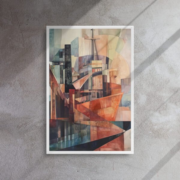 Cubist Harbor Vessel Canvas - Image 14