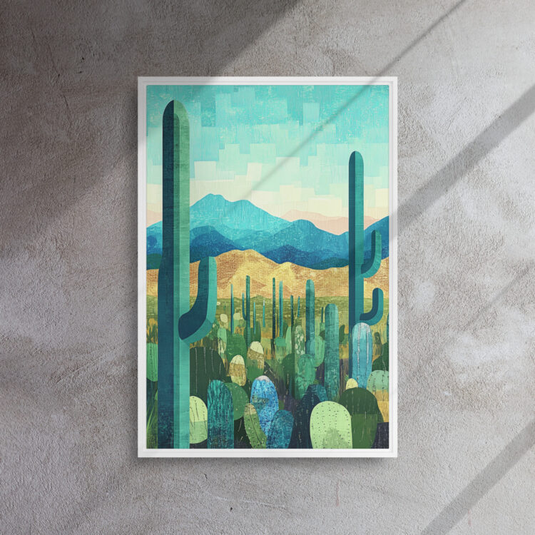 Azure Saguaro Desert Art - Image 14