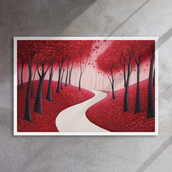 Crimson Forest Path Canvas - Image 15