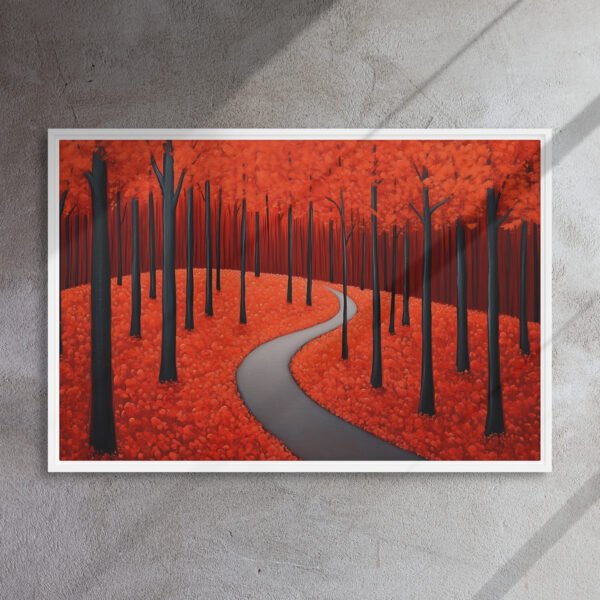 Scarlet Autumn Forest Path - Image 15