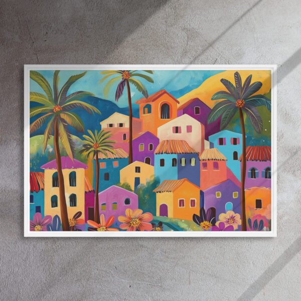 Neon Skyline Night Canvas - Image 15
