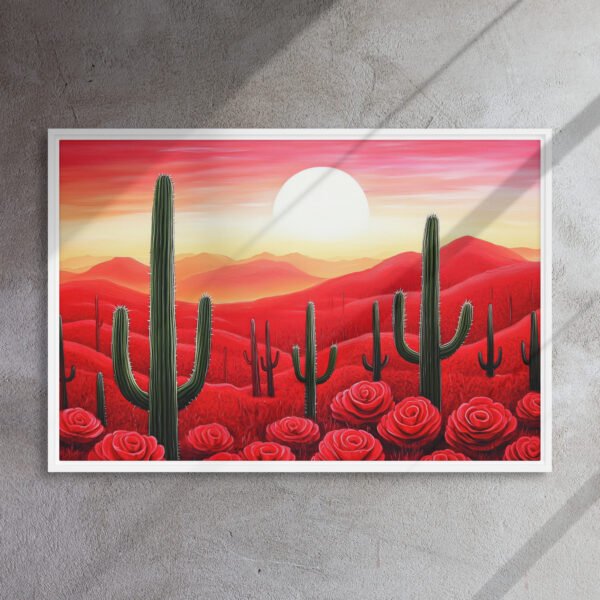 Crimson Desert Bloom Canvas - Image 15