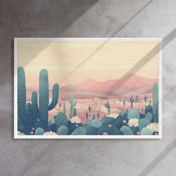 Blush Desert Cactus Canvas - Image 15