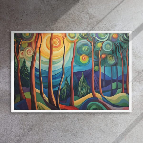 Whimsical Sunlit Forest Art - Image 15