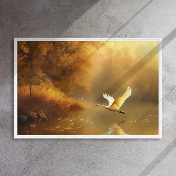 Golden Swan Autumn Lake - Image 15