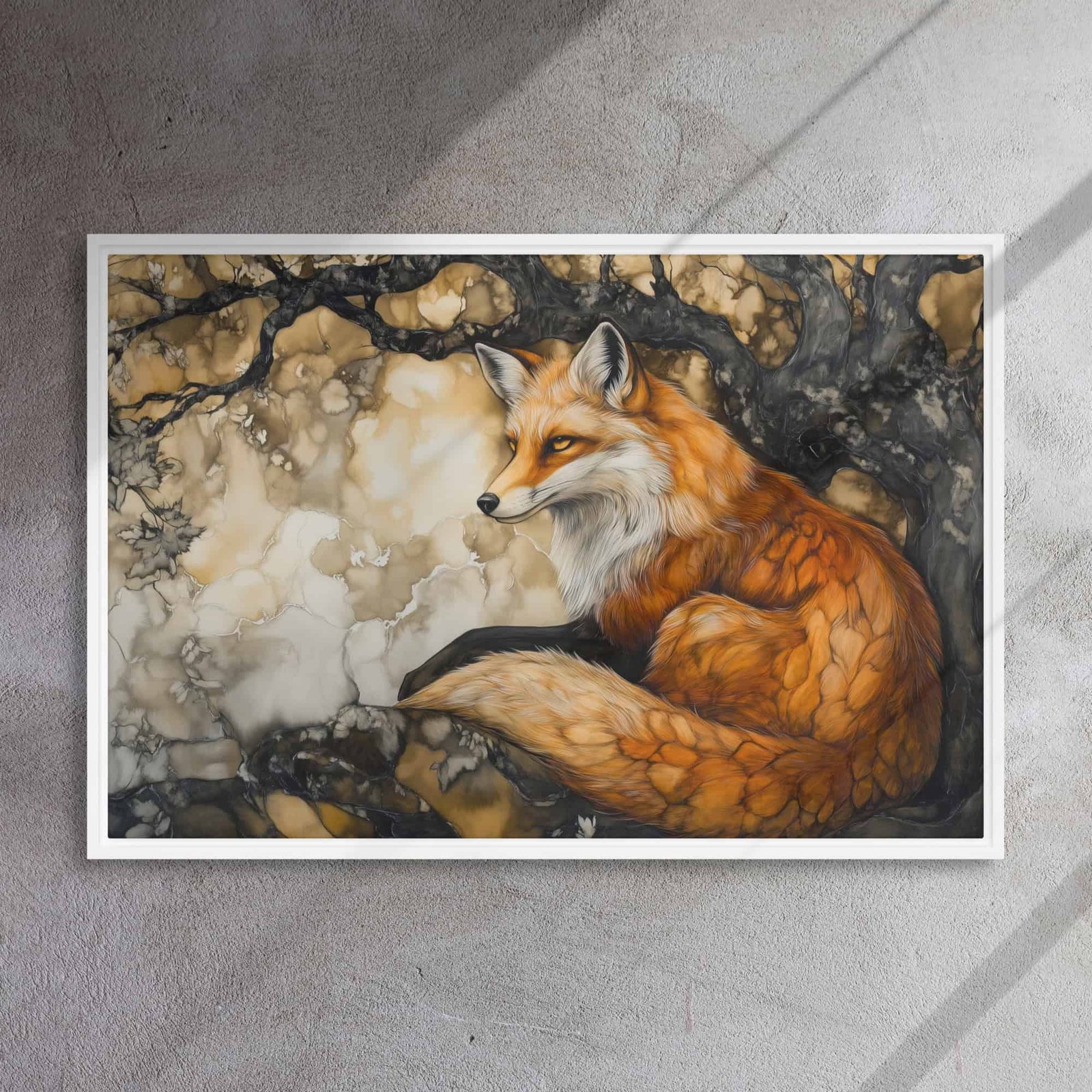 Amber Fox Woodland Canvas - Image 15