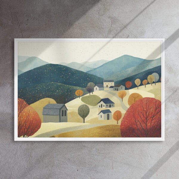 Autumn Hillside Village Serenity - Image 15