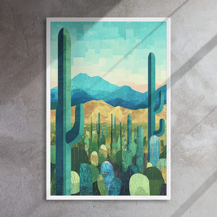 Azure Saguaro Desert Art - Image 15